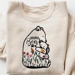 Mama Bear Wildflower Sweatshirt Inspirational Mom Gift